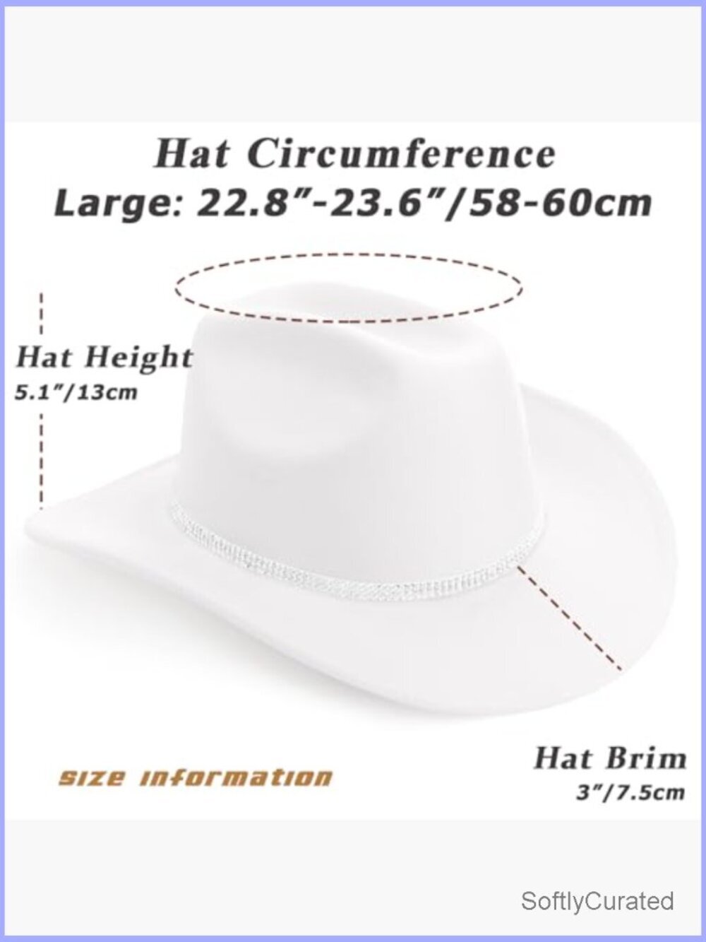 Rhinestone Cowgirl Hat Classic Western Wide Brim Adjustable - Picture 5 of 7